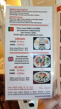 Menu du Sunshine Restaurante à Portimão