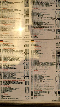 Carte du Bellini Restaurant à Naples
