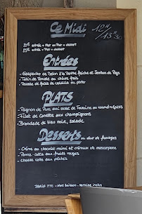 Restaurant CÔTÉ Cour à Azay-le-Rideau carte