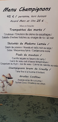 Restaurant Le Marronnier - Caen à Amayé-sur-Orne menu