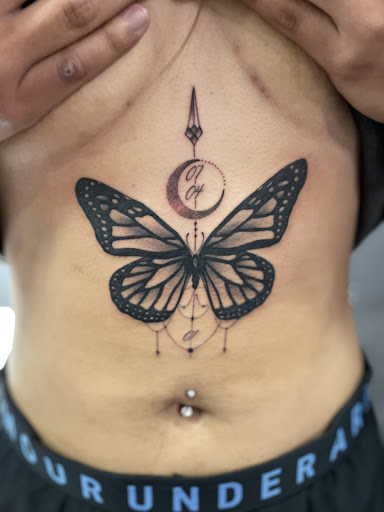 Explore cf tattoo ideas, creative tattoo ideas in La Habra, available at Raining Ink Tattoo Studio