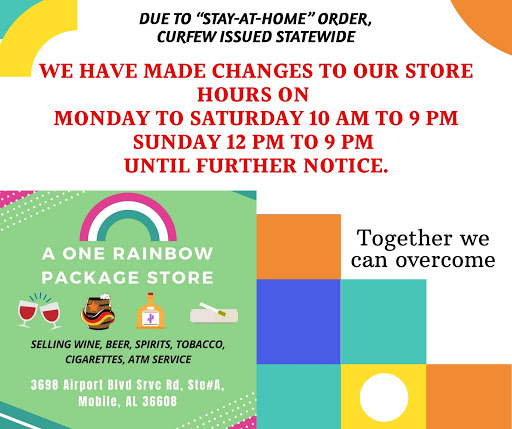 Liquor Store «A One Rainbow Package Store», reviews and photos, 3698 Airport Blvd Srvc Rd # A, Mobile, AL 36608, USA