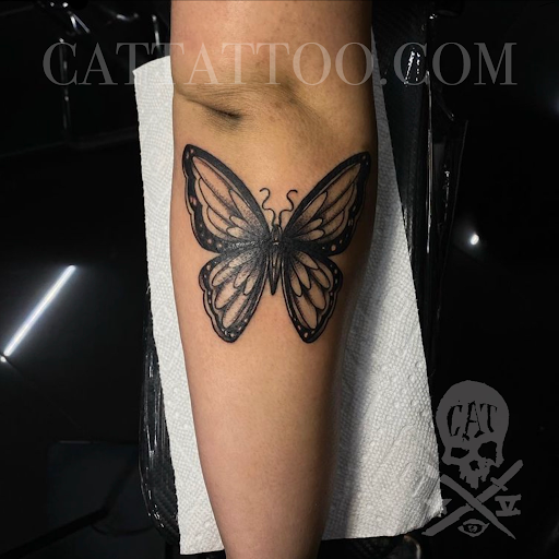 Explore tattoo ideas cancer ribbons, creative tattoo ideas in Addison, available at Cat Tattoo