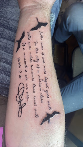 Explore womens leg sleeve tattoo ideas, creative tattoo ideas in Fort Smith, available at Darklight Tattoo