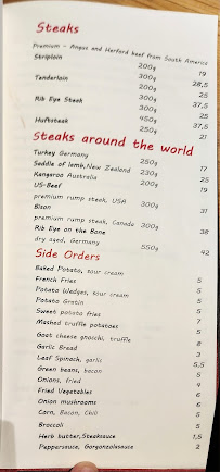 Old Western à Rostock menu