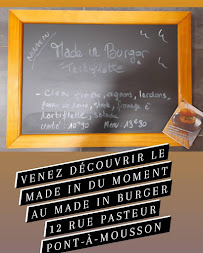 MADE IN BURGER à Pont-à-Mousson menu