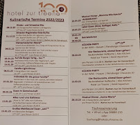 Menu du Hotel zur Treene à Schwabstedt