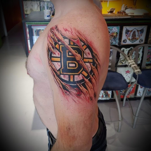 Explore honeybee tattoo ideas, creative tattoo ideas in Ambler, available at Tattoo GalaxyAmbler Piercing & Custom Tattoos