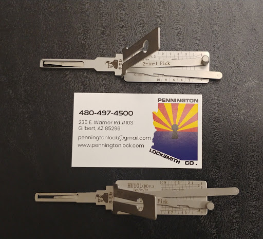 Locksmith «Pennington Locksmith Company», reviews and photos, 235 E Warner Rd #103, Gilbert, AZ 85296, USA