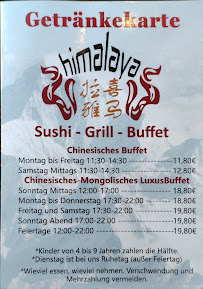Himalaya à Menden menu