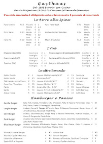 Menu du Gasthaus à Novi Ligure