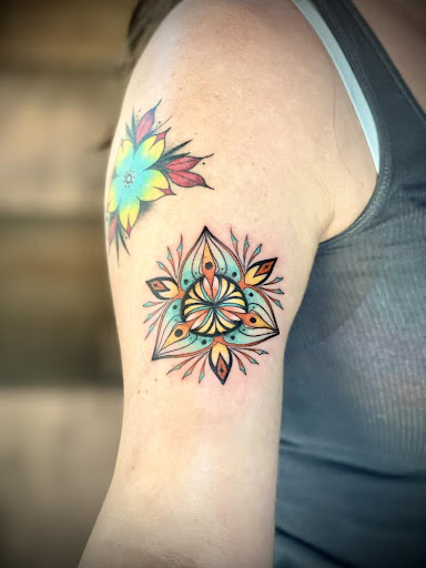 Explore mens tattoo sleeve ideas, creative tattoo ideas in Waterbury, available at Electric Radish Tattoo LLC