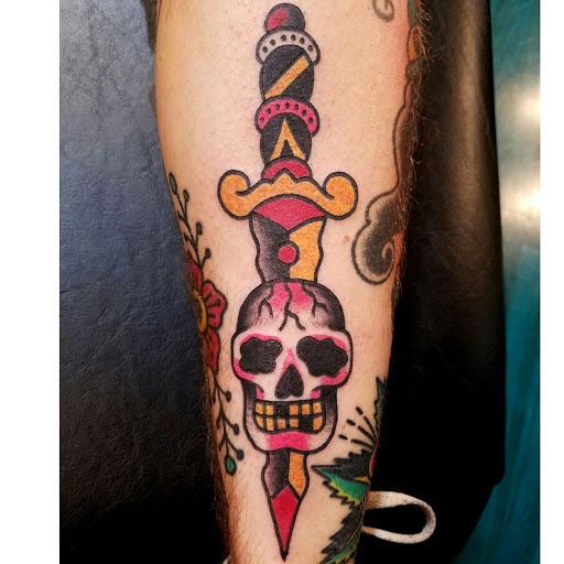 Explore pink panther tattoo ideas, creative tattoo ideas in Reno, available at Aces Tattoo