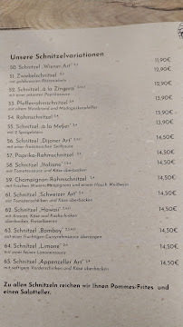 Carte du Schnitzelhaus - Christ à Herten