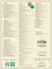 Menu du La Capannina à Turin