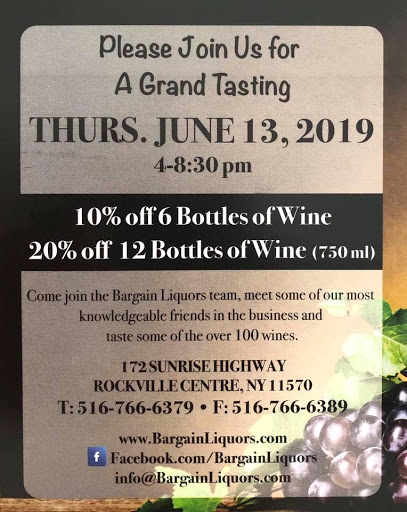 Liquor Store «Bargain Liquors», reviews and photos, 172 Sunrise Hwy, Rockville Centre, NY 11570, USA