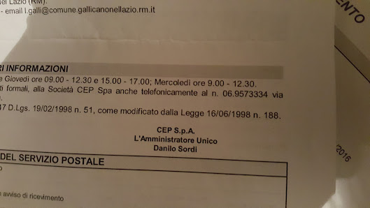 D'Aquilio Sergio Viale Aldo Moro, 152, 00010 Gallicano Nel Lazio RM, Italia