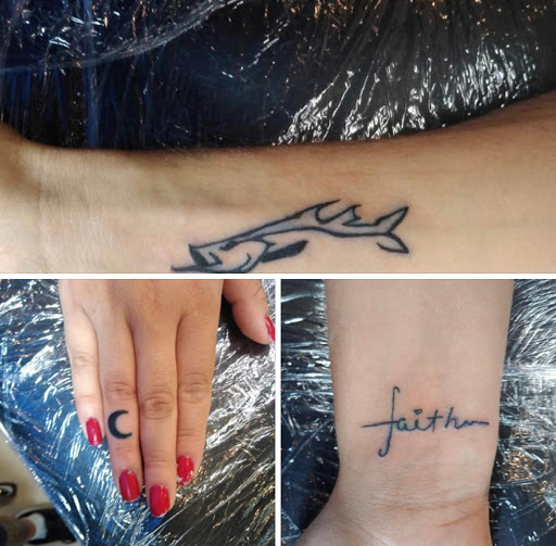 Explore behind neck tattoo ideas, creative tattoo ideas in Largo, available at Inside Ink Tattoo Studio