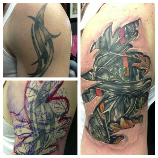 Explore psych tattoo ideas, creative tattoo ideas in Liberty, available at Dark Lotus Tattoo & Salon