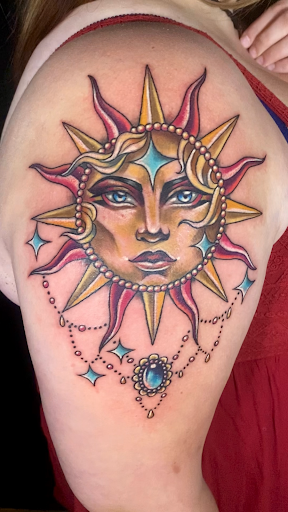 Explore arm sleeve tattoo ideas male, creative tattoo ideas in Concord, available at Arrows and Embers Custom Tattoo