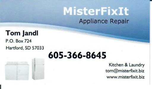 MisterFixIt Appliance Repair in Hartford, South Dakota