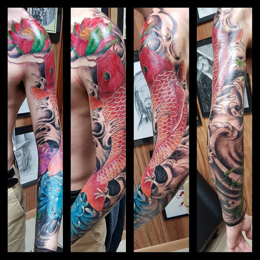 Explore quarter sleeve tattoo ideas for females, creative tattoo ideas in Lake Mary, available at Balinese Tattoo USA