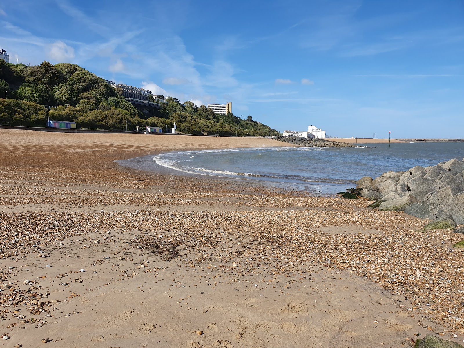 Photo of Folkestone Beach and the settlement