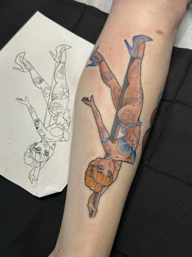 Explore long skinny tattoo ideas, creative tattoo ideas in Norco, available at Live Canvas Tattoo Parlour