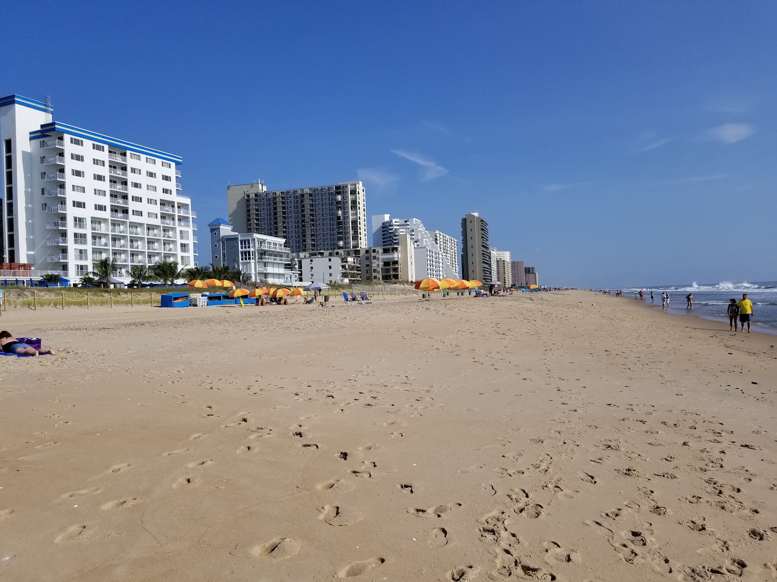 Maryland Beach的照片 带有明亮的沙子表面