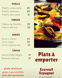 Menu / carte de Restaurant l'Ecureuil Espagnol à Antibes
