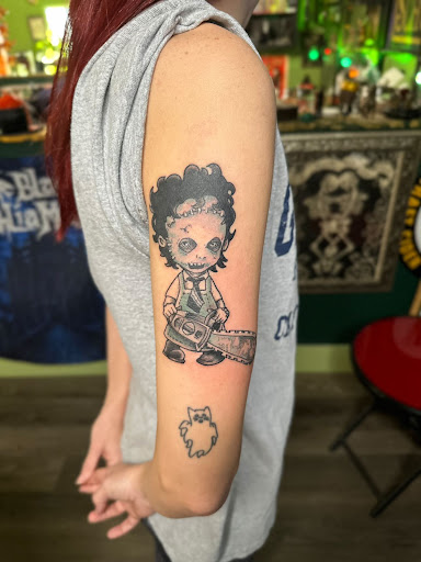 Explore emperor's new groove tattoo ideas, creative tattoo ideas in Savannah, available at Tramp Art Studios