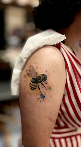 Explore front thigh tattoo ideas, creative tattoo ideas in Puyallup, available at JoelRiosTattoos LLC