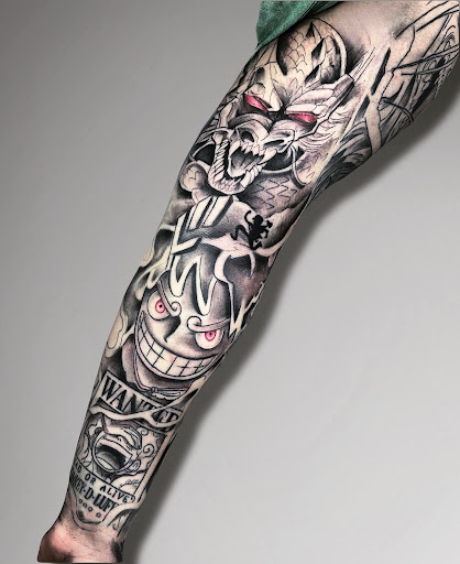 Explore tattoo chest cover up ideas, creative tattoo ideas in Huntington, available at Timeless Tattoo Gallery