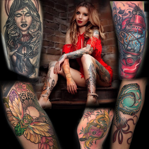 Explore thistle tattoo ideas, creative tattoo ideas in Saint Petersburg, available at Buku Tattoo Studio