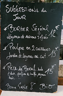 Restaurant biologique ChezFLORABIO à Toulon (le menu)