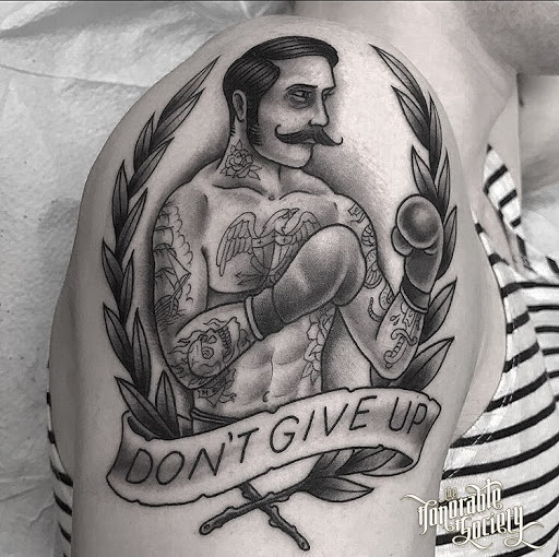 Explore ak47 tattoo ideas, creative tattoo ideas in West Hollywood, available at The Honorable Society Tattoo Shop