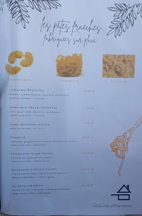 Les pât' à Da à Moncontour menu