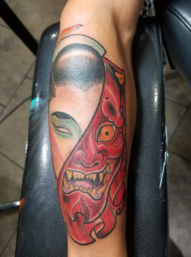Explore bulldog tattoo ideas, creative tattoo ideas in Bossier City, available at Atomic Tattoo