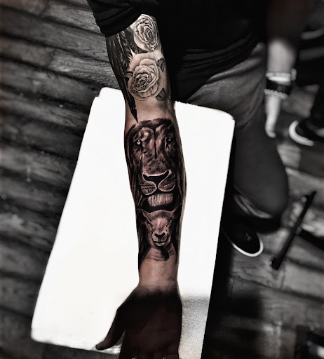Explore roses tattoo ideas, creative tattoo ideas in Lavonia, available at 1890 Tattoo Co.