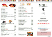 Menu / carte de Restaurant MOLI à Tournefeuille