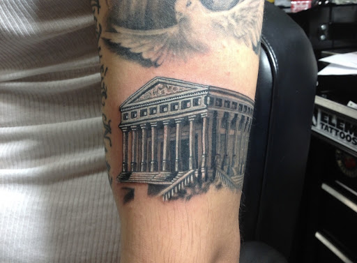 Explore tim burton tattoo sleeve ideas, creative tattoo ideas in Astoria, available at Supernova Tattoo