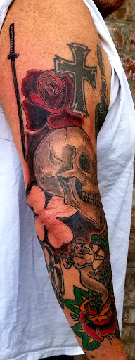 Explore full sleeve tattoo ideas for females, creative tattoo ideas in Meridian, available at SK-Tattoo1