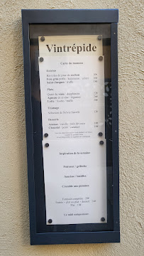Restaurant français Vintrépide à Aix-en-Provence (le menu)