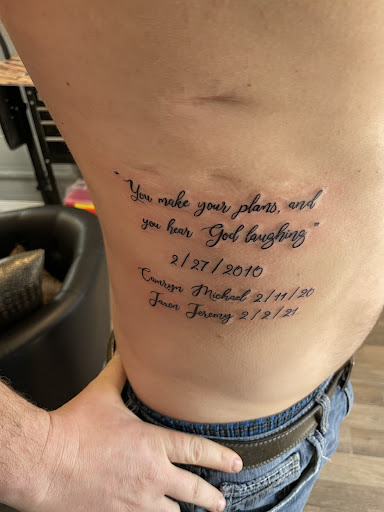 Explore alice in wonderland tattoo ideas, creative tattoo ideas in Columbus, available at Black Koi Studio