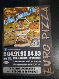Pizzeria Euro-Pizza chez jean-mi a beaumont à Marseille (le menu)