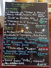 Restaurant LE PHARE DE JEANNE à Moncrabeau (le menu)