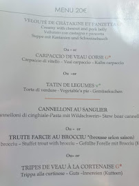 Restaurant U Museu à Corte menu