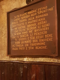 Restaurant Taverna dello Spuntino à Grottaferrata (le menu)