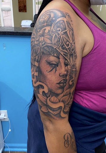 Explore rock climbing tattoo ideas, creative tattoo ideas in Flint, available at Legendary Tattoo Studio