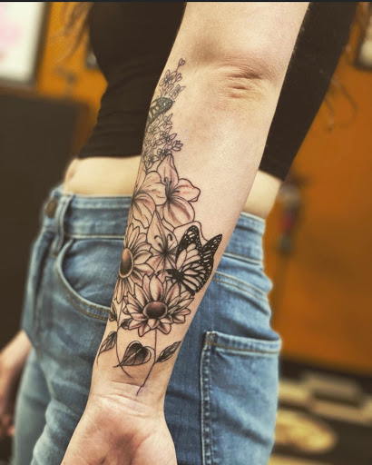 Explore cute monkey tattoo ideas, creative tattoo ideas in Stevens Point, available at Black Rabbit Tattooing